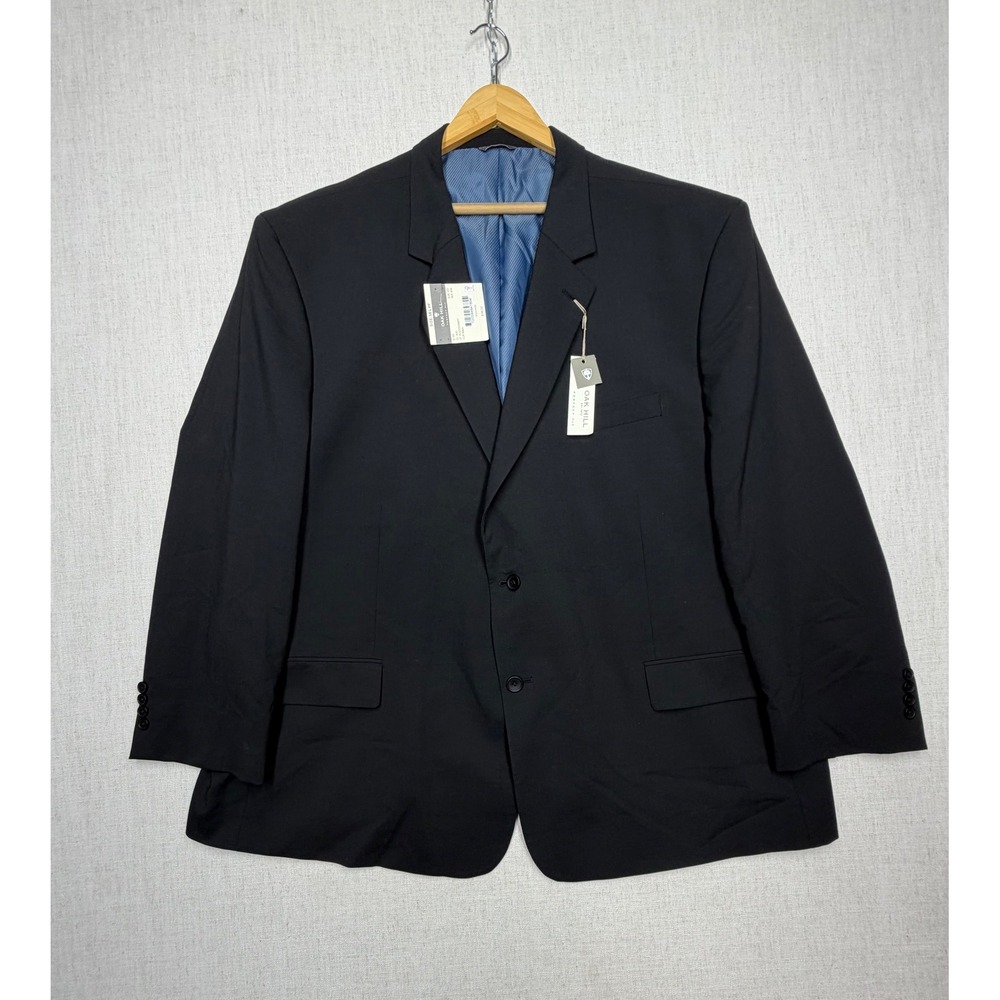 NWT Oak Hill DXL Perfect Ft Suit Jacket Bazr Black 58 Long 58L Big & Tall